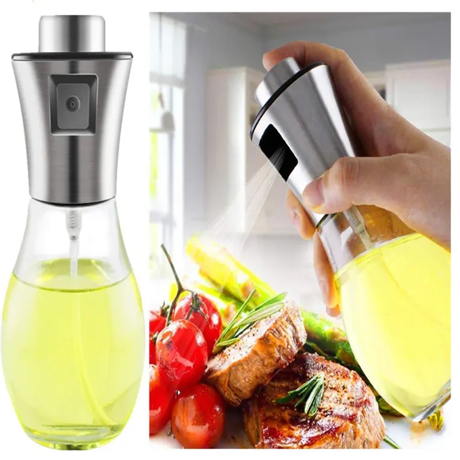 5340 Oil Dispenser Bottle, Oil and Vinegar Cruet, Oil Sprayer Dispenser, Olive Oil Dispenser 200 ml Mist Oil Spray Bottle for Cooking with Plastic 5340 Oil Dispenser Bottle, Oil and Vinegar Cruet, Oil Sprayer Dispenser, Olive Oil Dispenser 200 ml Mist Oil Spray Bottle for Cooking with Plastic